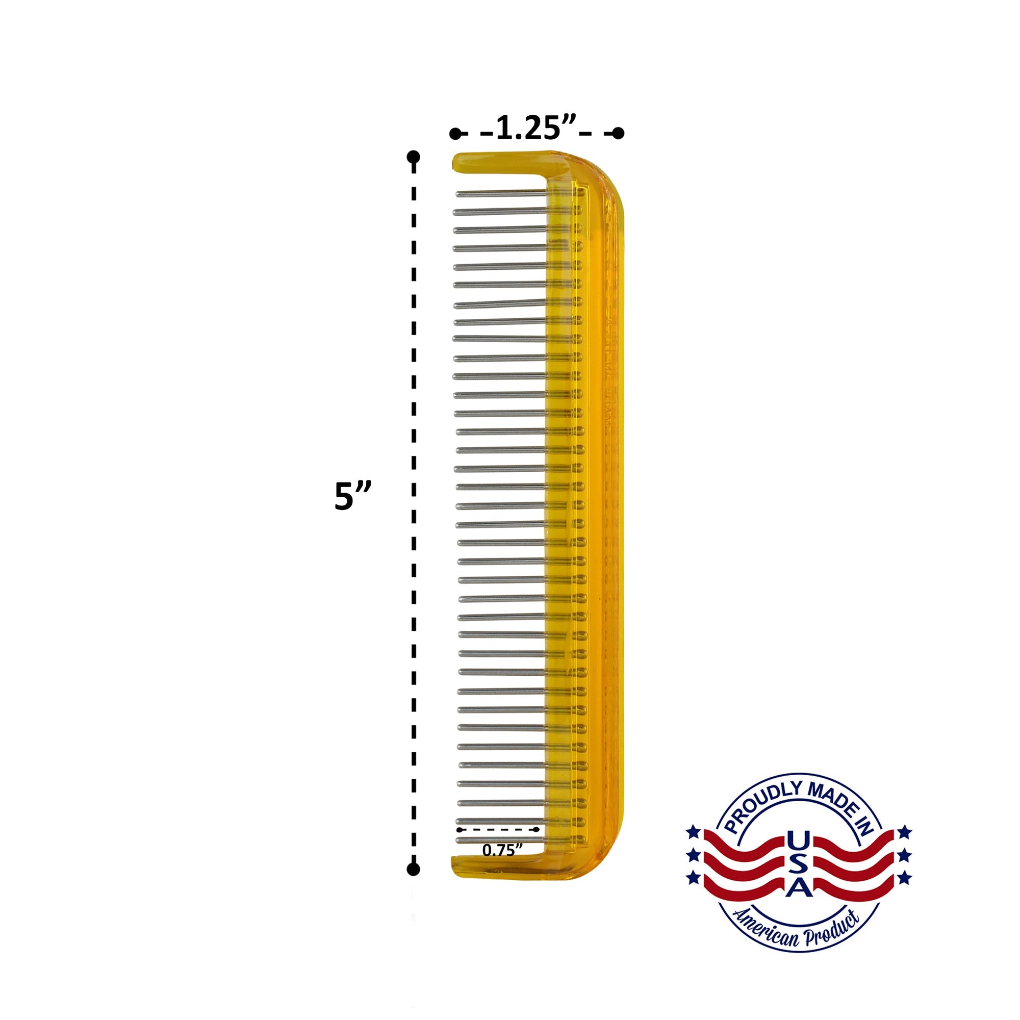 5" Pet Comb with Stainless-Steel Rotating Teeth. Best for Dogs and Cats with Silky and Wavy Coats image 1