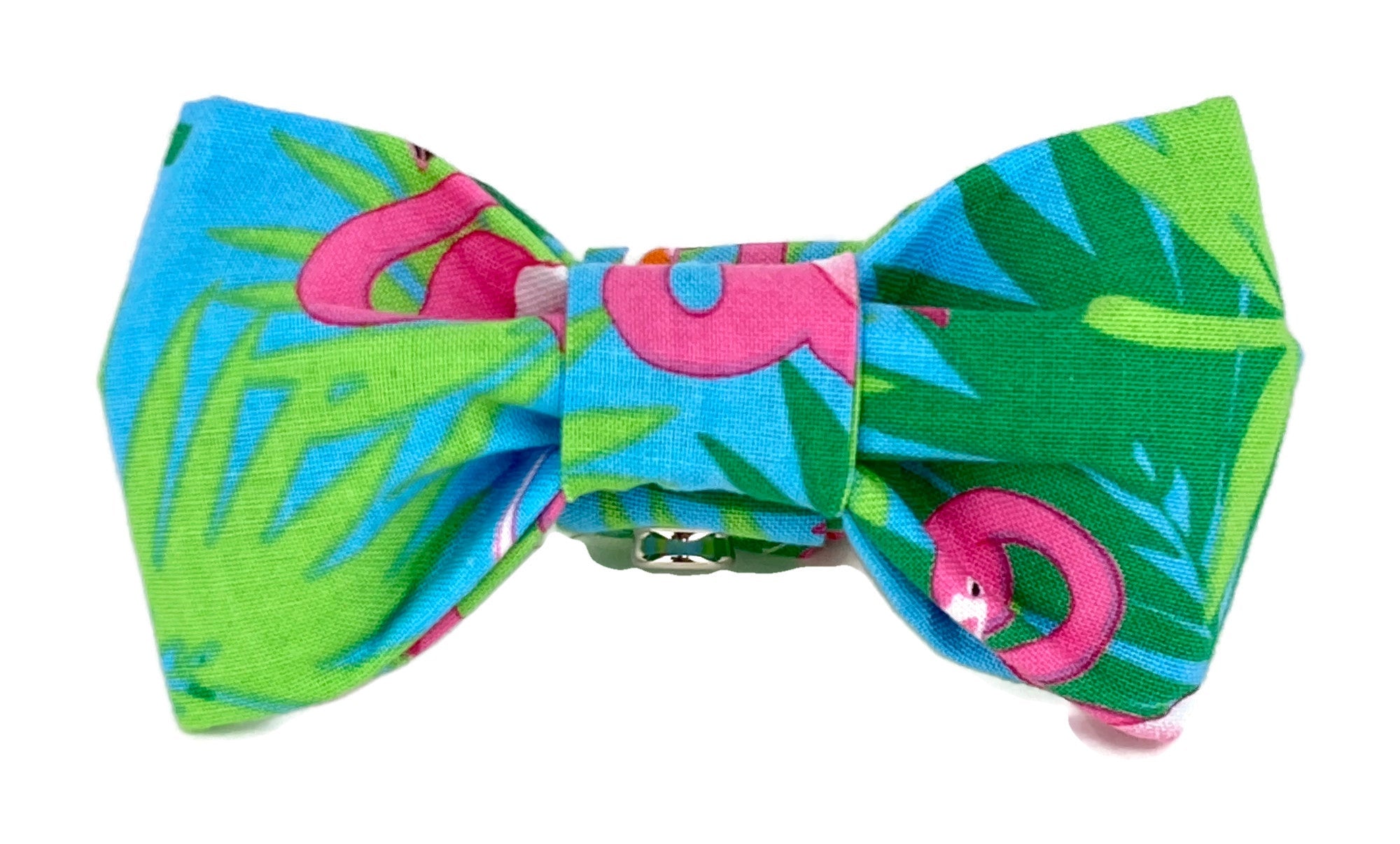 Flamingos/Palm Tree Dog Bow Tie - 1021