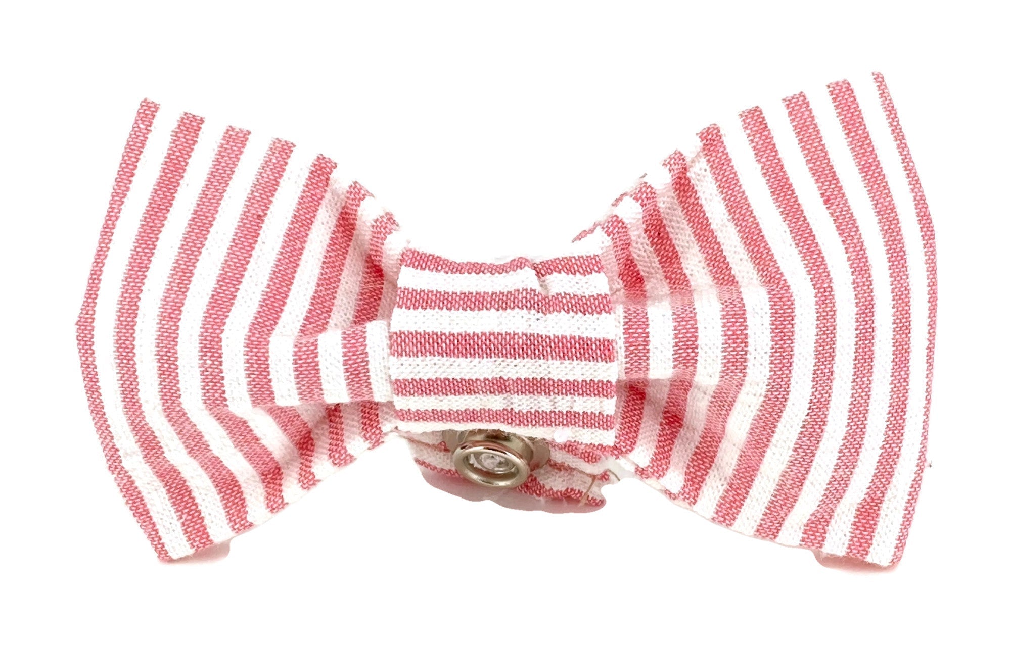 Pink Seersucker Dog Bow Tie - 1011