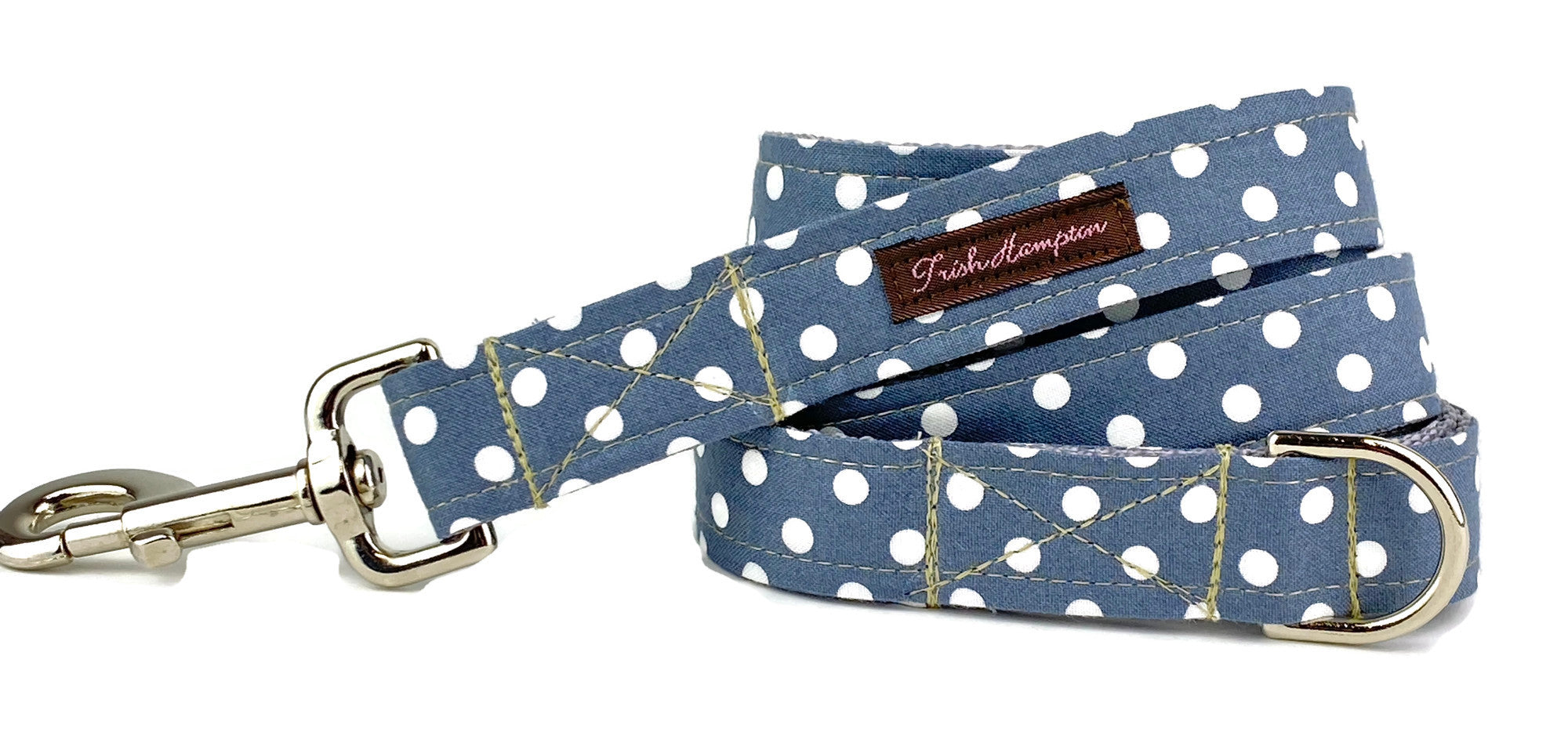 Grey/White Polka Dot 6ft Leash - 511