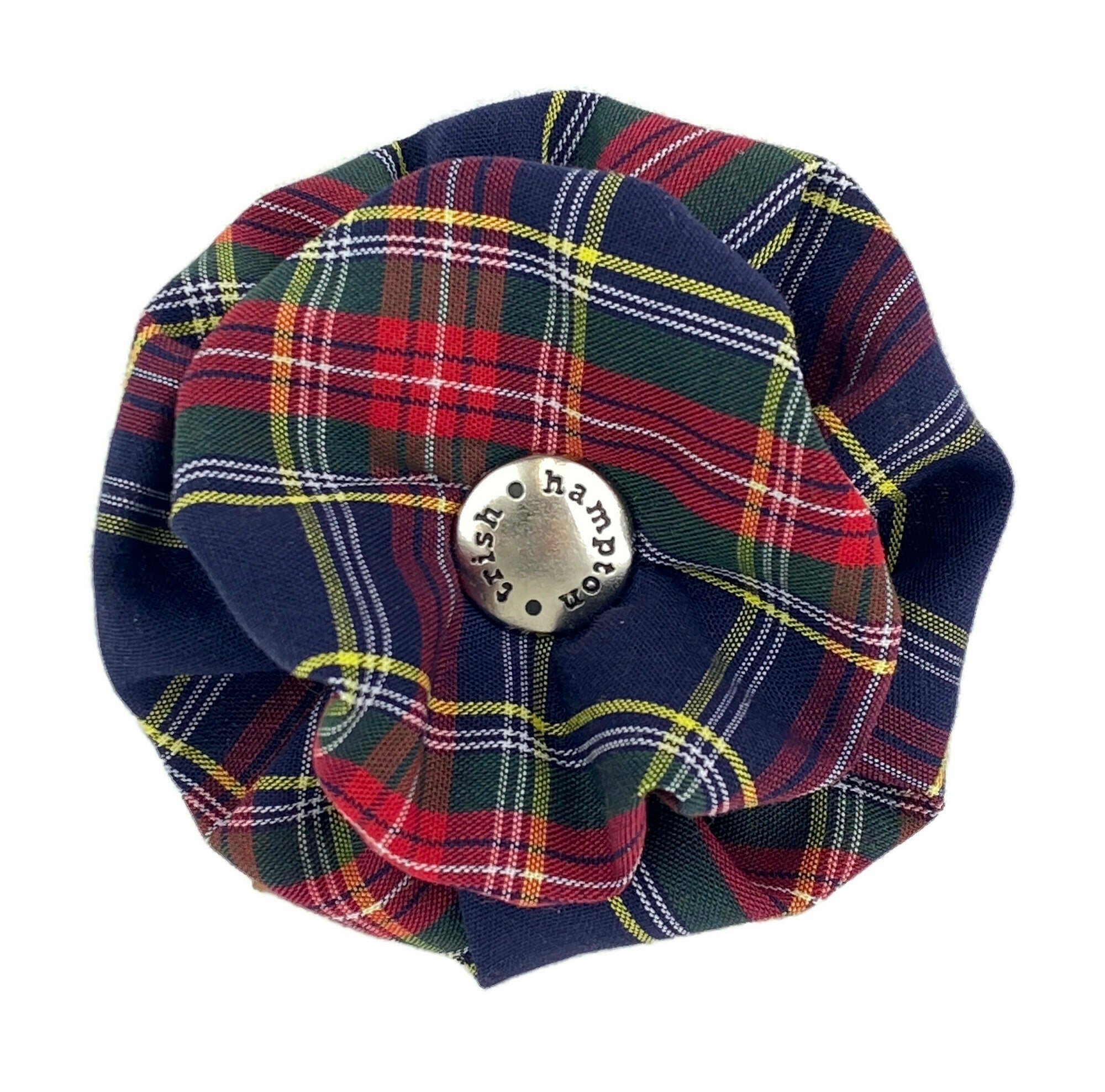 Navy Tartan Plaid Dog Blossom - 903