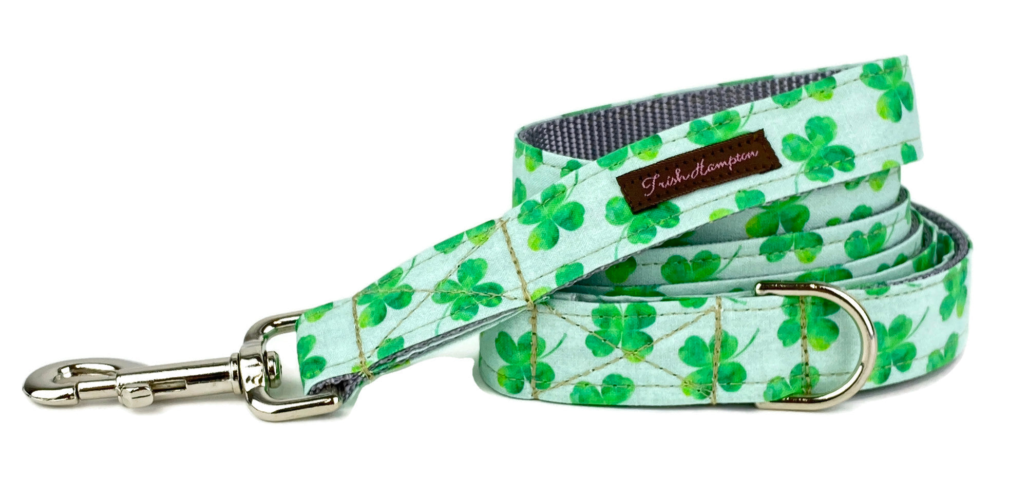 Green Shamrocks 6ft Dog Leash - 925