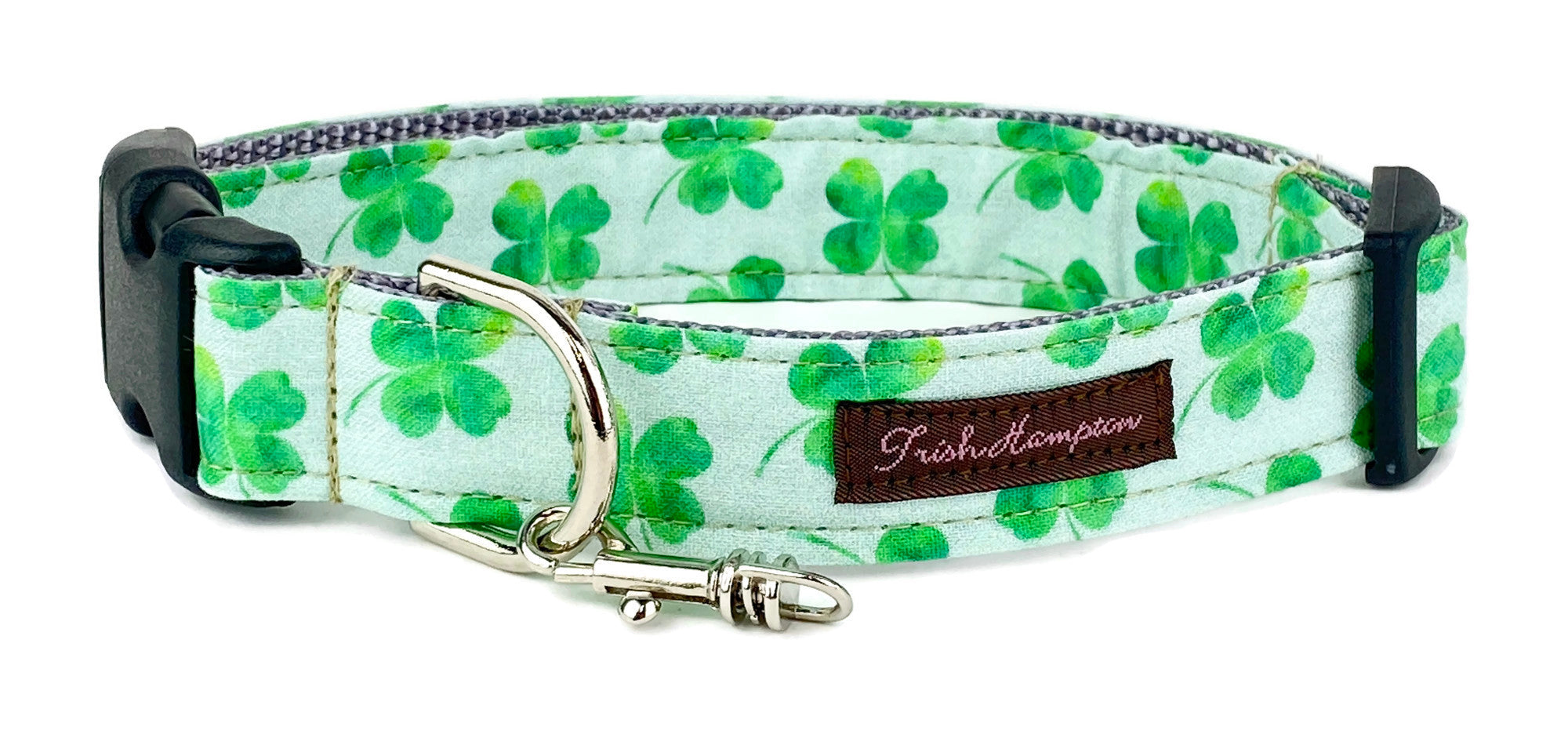 Green Shamrocks Dog Collar - 925
