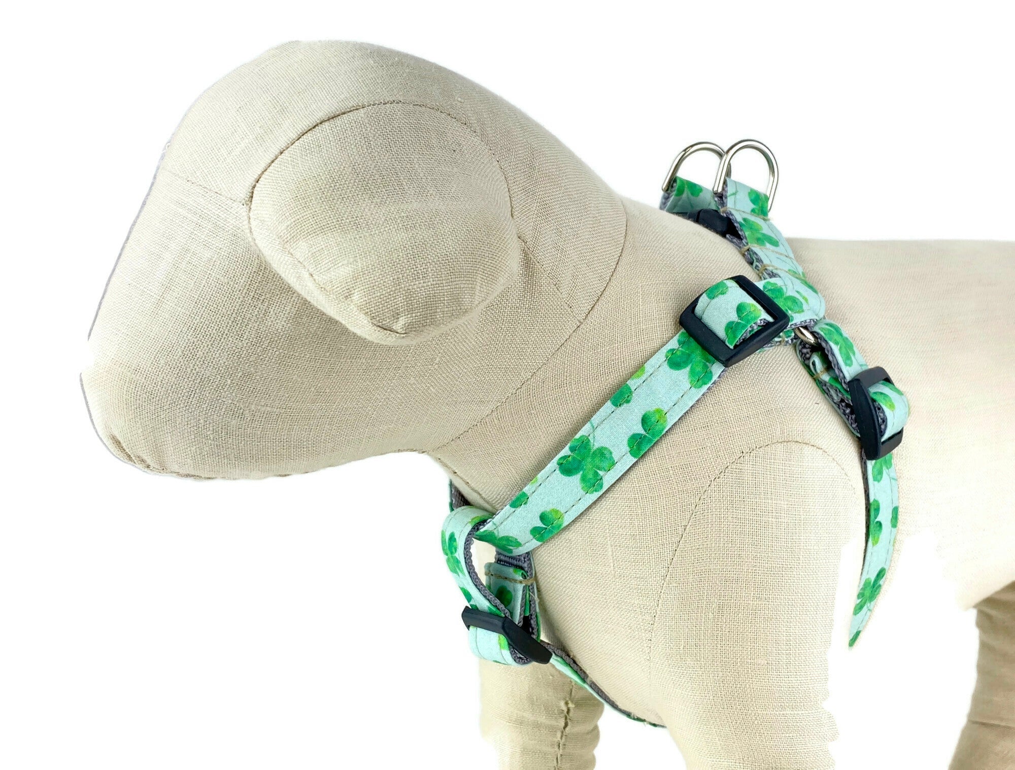 Green Shamrocks Dog Harness - 925