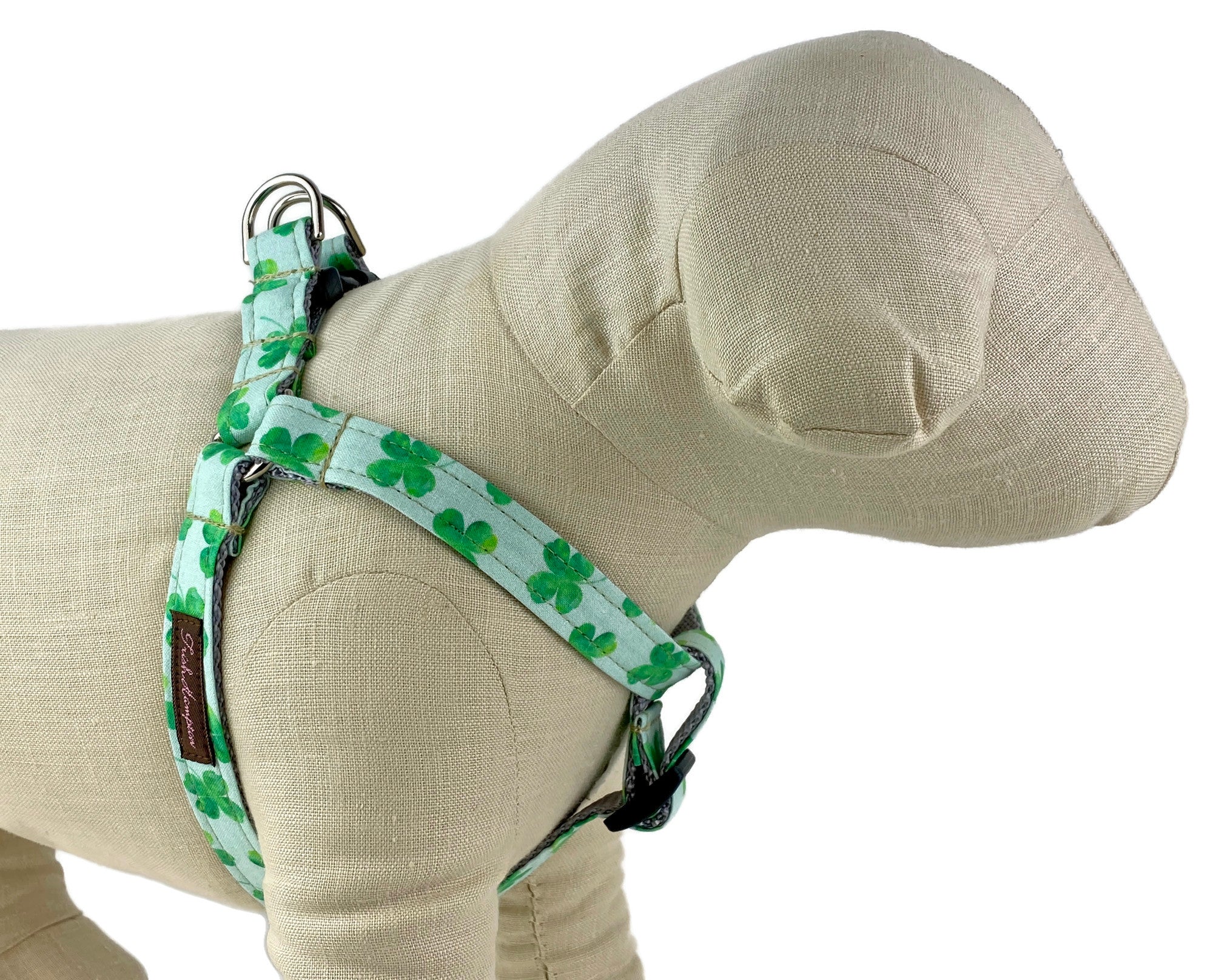 Green Shamrocks Dog Harness - 925