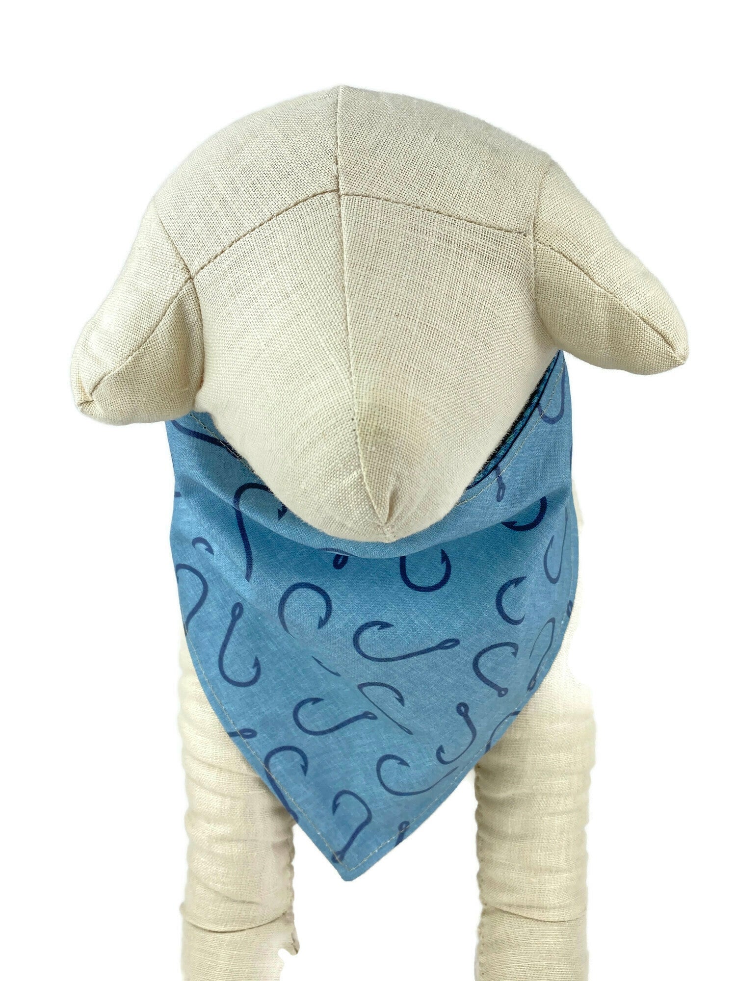 Blue Fishing Hooks Dog Bandana - 971