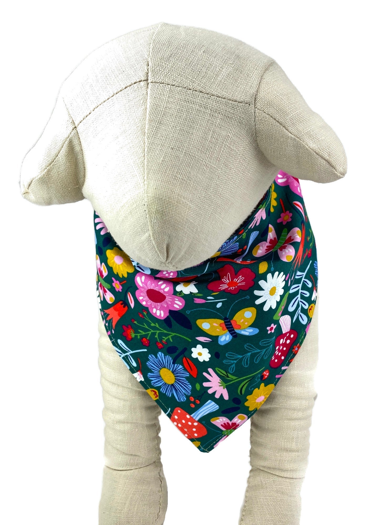 Butterfly & Mushroom Floral Dog Bandana - 978