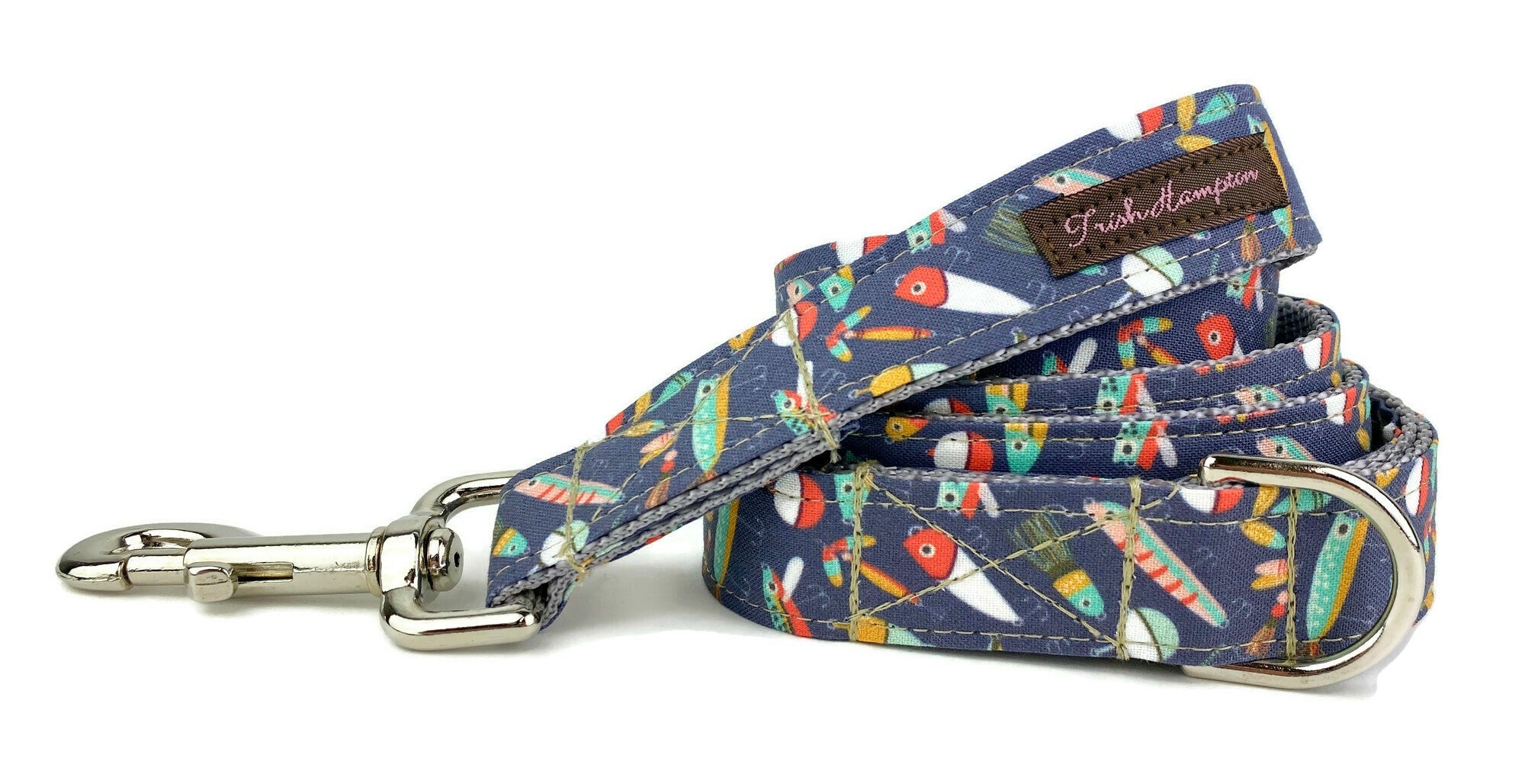 Navy Fishing Lures 6ft Dog Leash - 972