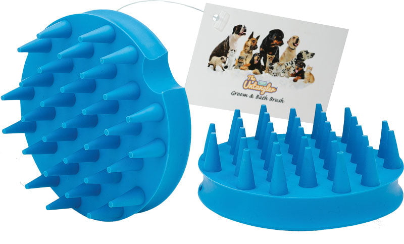 Untangler Shed Buster hand brush with 31 deep rubber fingers