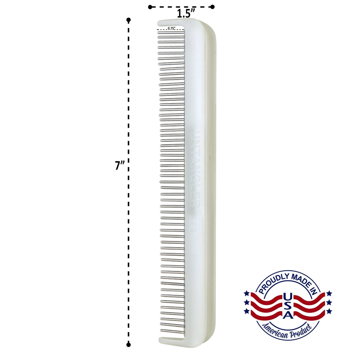 LIBERTY PAW  Cat Comb Dual-Spaced Stainless-Steel Rotating Teeth for detangling and grooming. Vet Recommended!