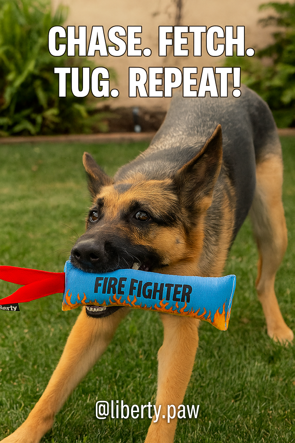 LIBERTY PAW  Dog-toy LibertyPaw Firefighter Firehose Tug Toy