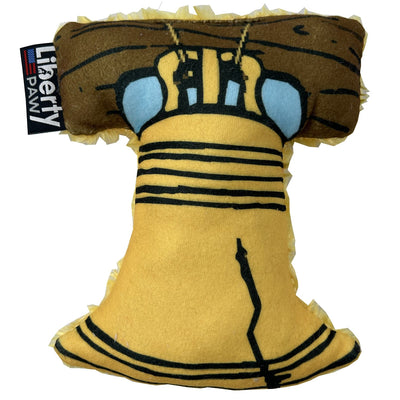 Plush Liberty Bell shaped dog toy