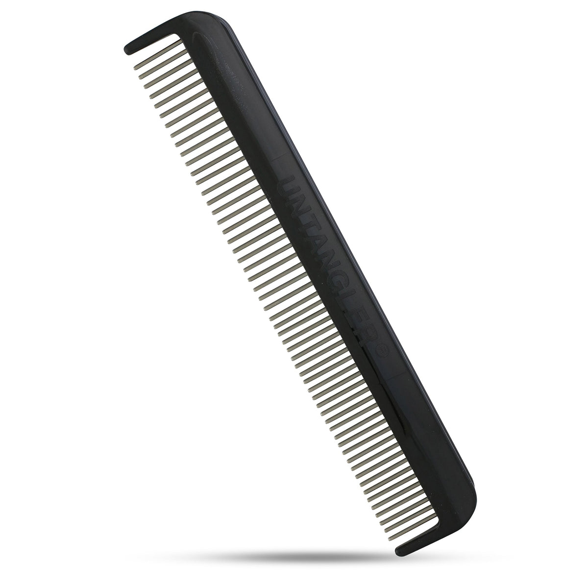 LIBERTY PAW  Onyx Black Cat Comb Dual-Spaced Stainless-Steel Rotating Teeth for detangling and grooming. Vet Recommended!
