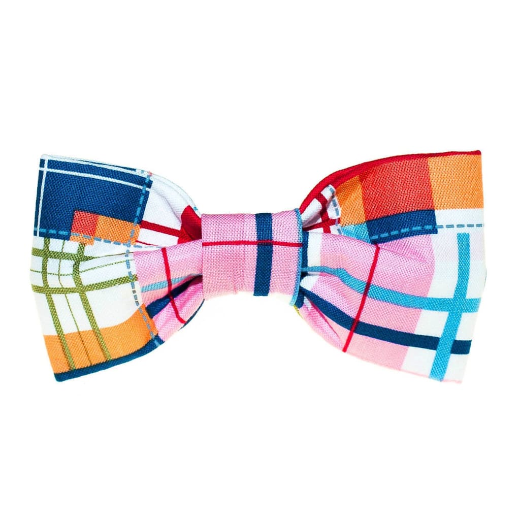 Madras Plaid Dog Bow Tie - 995