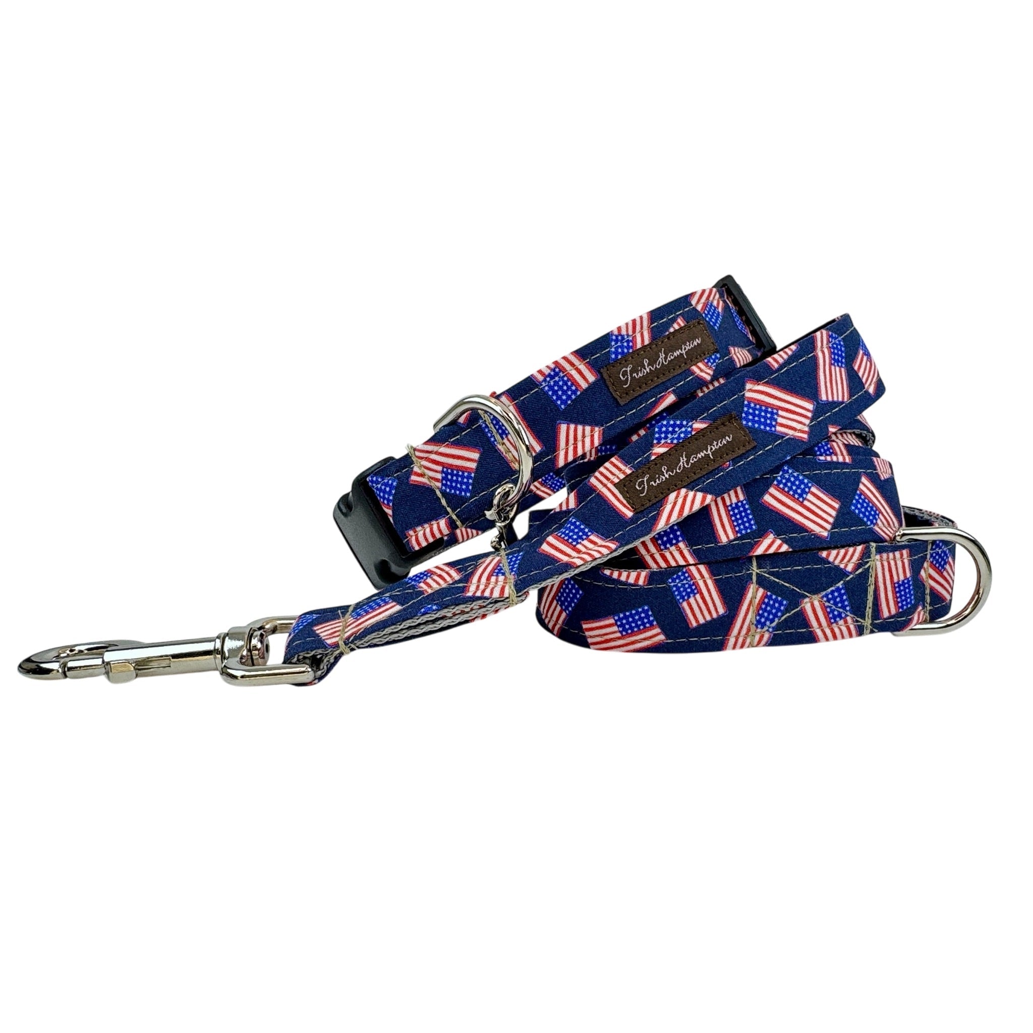 Trish Hampton Lead American Flag 6ft Dog Leash - 1093